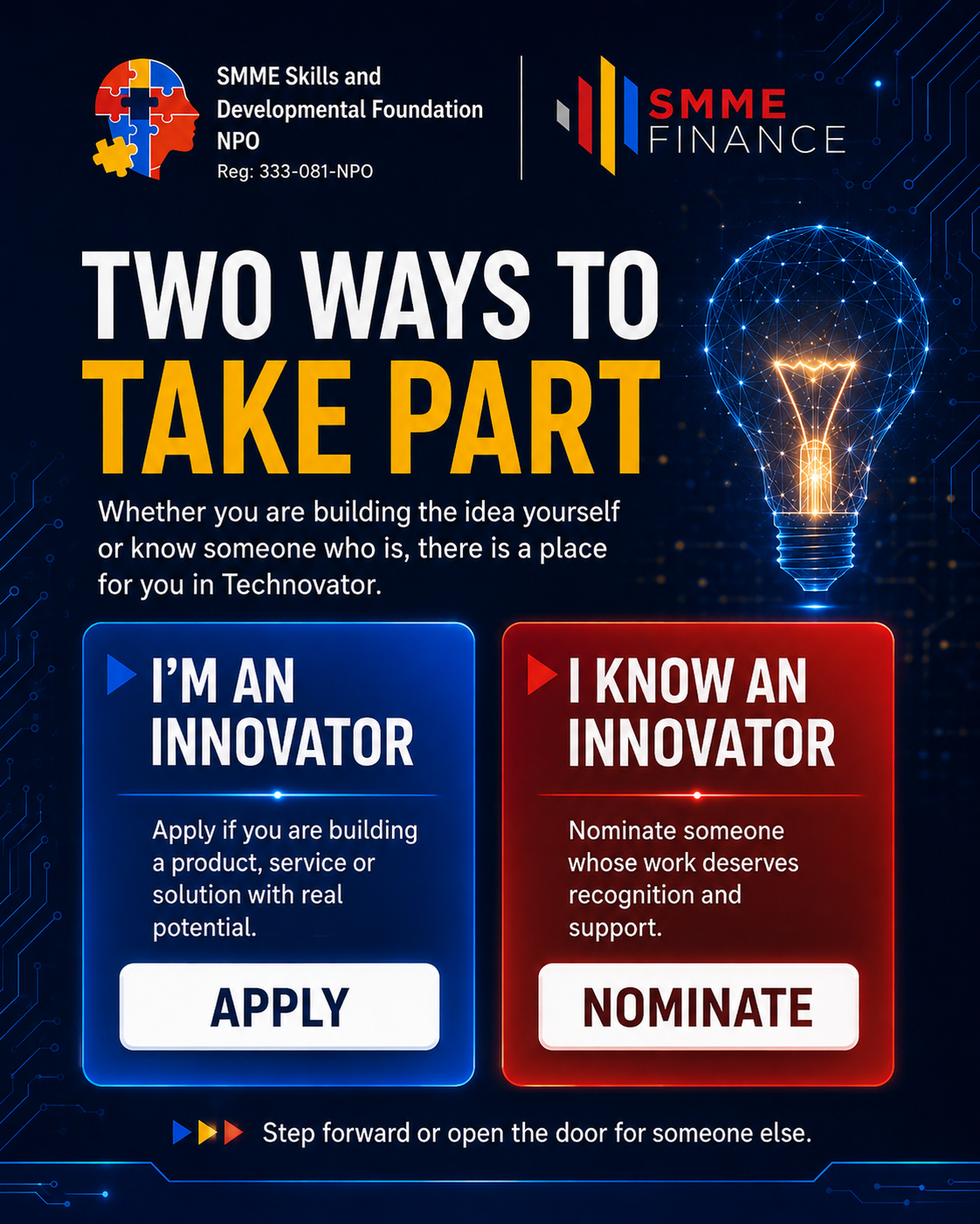 Apply or nominate through the TechnoVator Programme