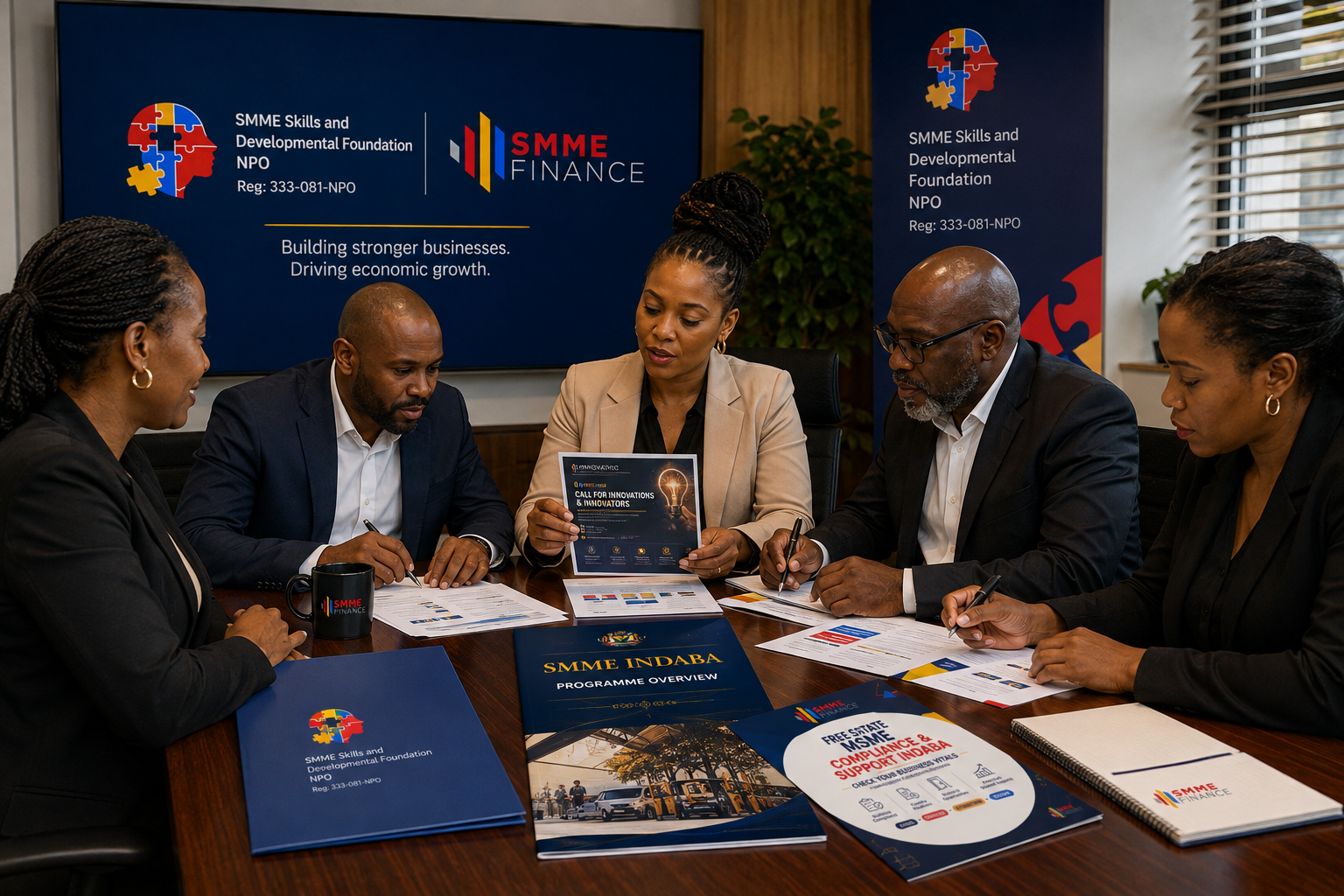 Enterprise development stakeholders reviewing the TechnoVator innovation programme